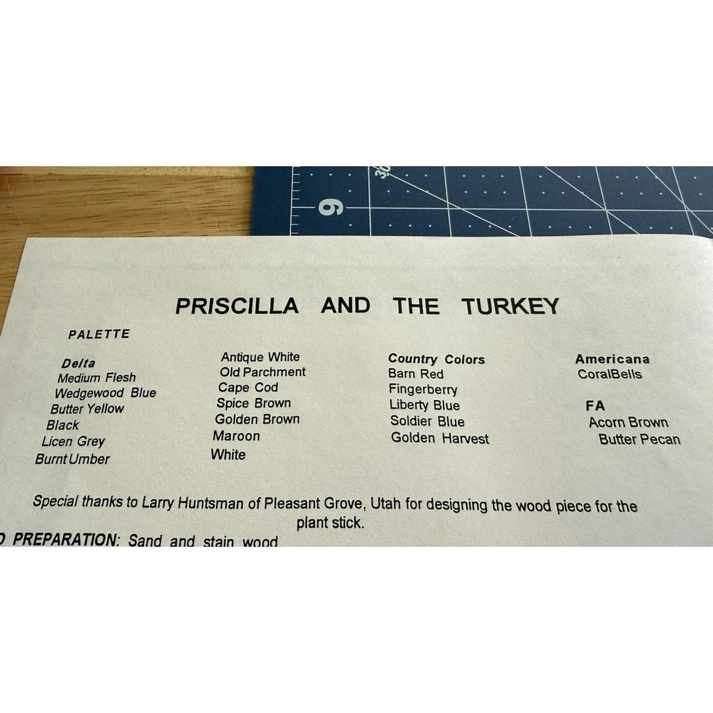 Vintage Tole Painting Pattern Packet: Priscilla‎ Turkey by Juliet Martin